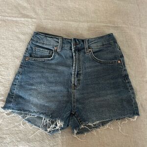 Wild Fable Blue Frayed Hem Jean Shorts